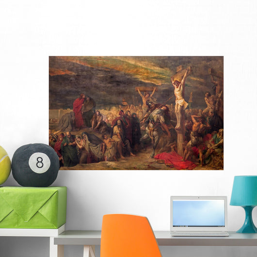 Brussels - The Crucifixion paint  in St. Jacques Church Wall Decal
