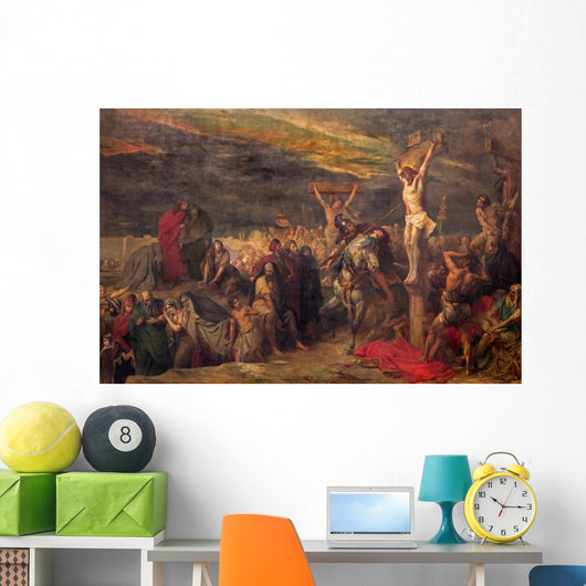Brussels - The Crucifixion paint  in St. Jacques Church Wall Decal