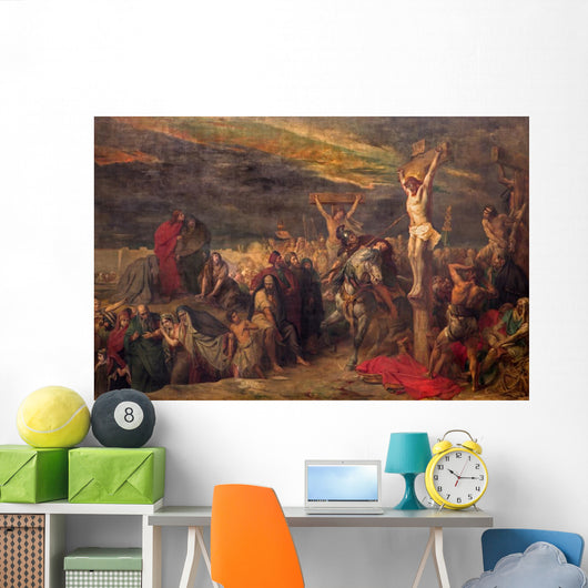 Brussels - The Crucifixion paint  in St. Jacques Church Wall Decal