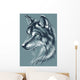 Wolf head vector sketch Wall Decal