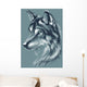 Wolf head vector sketch Wall Decal