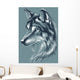 Wolf head vector sketch Wall Decal