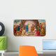 Vienna - Fresco of Nativity scene  in Erloserkirche church. Wall Decal