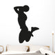 Basketball Player Dunk Silhouette Wall Decal