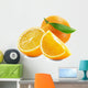 orange with slices isolated on the white background Wall Decal