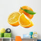 orange with slices isolated on the white background Wall Decal