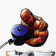 Bodybuilder Illustration Wall Decal