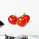 Tomato vegetables on white background Wall Decal