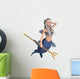 Blue Trident Mermaid Wall Decal