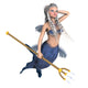 Blue Trident Mermaid Wall Decal
