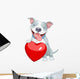 Valentine Pit Bull Dog Wall Decal