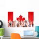 Reach Hands Raised Canada Flag Diverse Ethnic Concept Wall Decal