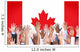 Reach Hands Raised Canada Flag Diverse Ethnic Concept Wall Decal