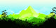 Flat landscape Wall Decal