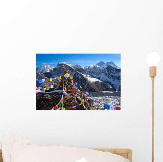 View of Everest from Gokyo ri . Wall Decal