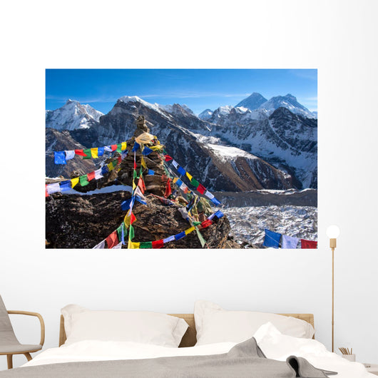 View of Everest from Gokyo ri . Wall Decal