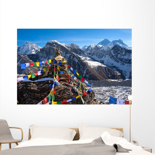 View of Everest from Gokyo ri . Wall Decal