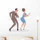 1960s couple dancing twist Wall Decal