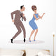 1960s couple dancing twist Wall Decal