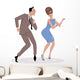 1960s couple dancing twist Wall Decal