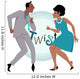 Black couple dancing twist Wall Decal