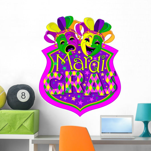 Mardi Gras Masks Wall Decal