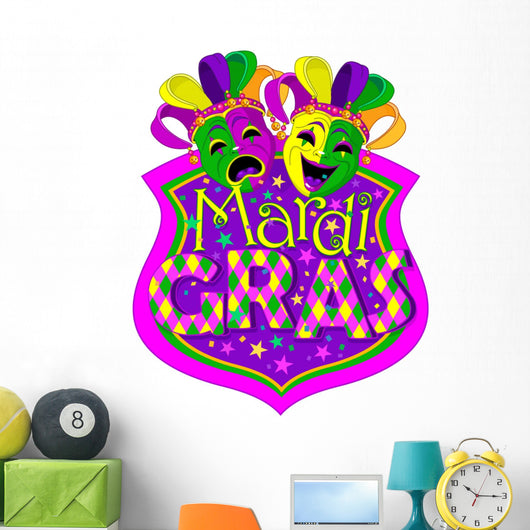 Mardi Gras Masks Wall Decal