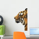 Tiger Head over White Wall Decal