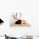 Girl on a stone therapy, hot stone massage Wall Decal