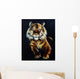 Tiger Fractal Beautiful Color Ornaments Background Wall Decal