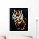Tiger Fractal beautiful color ornaments background Wall Decal