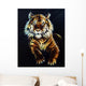 Tiger Fractal beautiful color ornaments background Wall Decal