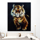 Tiger Fractal beautiful color ornaments background Wall Decal