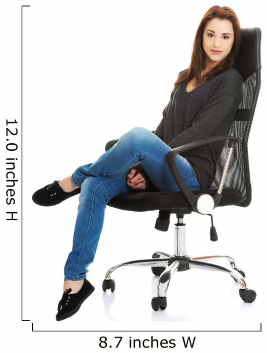 Young happy student woman sitting on a wheel chair Wall Decal
