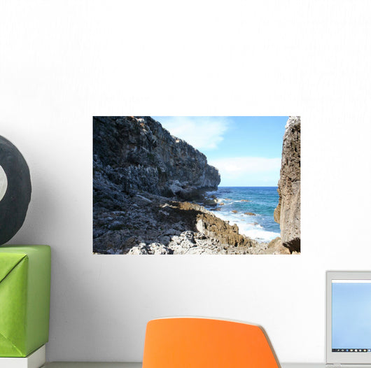 Cayman Brac Island Ocean Cliff Wall Decal