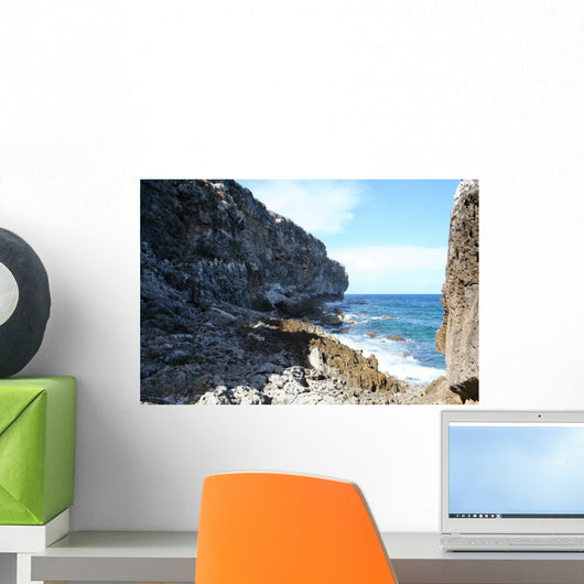 Cayman Brac Island Ocean Cliff Wall Decal