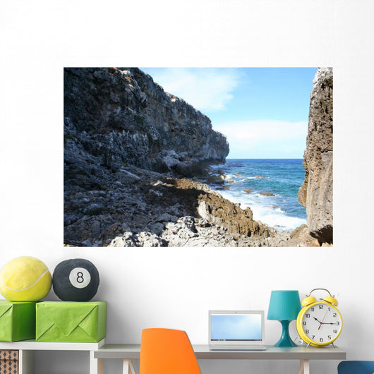 Cayman Brac Island Ocean Cliff Wall Decal