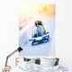 Wintersport - Zweierbob im Eiskanal Wall Decal