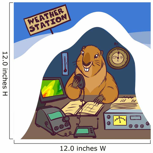 Happy Groundhog Day. Vector Illustration Wall Decal