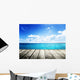 caribbean sea and wooden platform Wall Decal