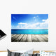 caribbean sea and wooden platform Wall Decal