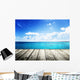 caribbean sea and wooden platform Wall Decal
