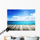 caribbean sea and wooden platform Wall Decal