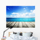 caribbean sea and wooden platform Wall Decal