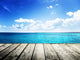 caribbean sea and wooden platform Wall Decal