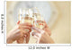 Glasses of champagne in female hands on a party Wall Decal