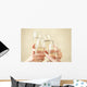 Glasses of champagne in female hands on a party Wall Decal