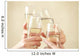 Glasses of champagne in female hands on a party Wall Decal