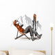 Woman having a break drinking coffee after skiing Wall Decal