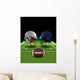 American Football Helmets Clashing on Football Field Wall Decal
